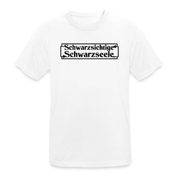 Schwarzsichtige Schwarzseele - Männer T-Shirt atmungsaktiv - Weiß - Vorne - AI Model Male 185 dark (185cm)