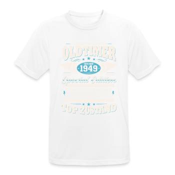 Oldtimer Baujahr 1949 Jahrgang Geburtstag Geschenk - Männer T-Shirt atmungsaktiv - Weiß - Vorne - AI Model Male 185 dark (185cm)
