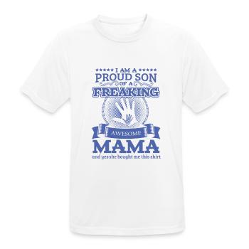 Familie Mama Sohn Tshirt - Männer T-Shirt atmungsaktiv - Weiß - Vorne - AI Model Male 185 dark (185cm)