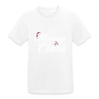 mommy claus christmas family matching - Men's Breathable T-Shirt - white - Front - AI Model Male 185 dark (185cm)
