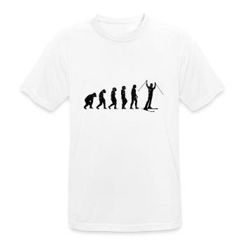 Skifahrer Weihnachten Ski Wintersport Skifahren - Männer T-Shirt atmungsaktiv - Weiß - Vorne - AI Model Male 185 dark (185cm)