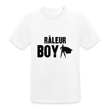 râleur boy - T-shirt respirant Homme - blanc - Devant - AI Model Male 185 dark (185cm)