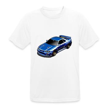 Jdm / Tuning / Turbocharger / Rims / Chiptuning - Men's Breathable T-Shirt - white - Front - AI Model Male 185 dark (185cm)