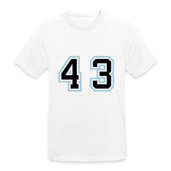 43 Symbole numérique - T-shirt respirant Homme - blanc - Devant - AI Model Male 185 dark (185cm)