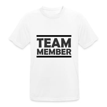 Team Member - Men's Breathable T-Shirt - white - Front - AI Model Male 185 dark (185cm)