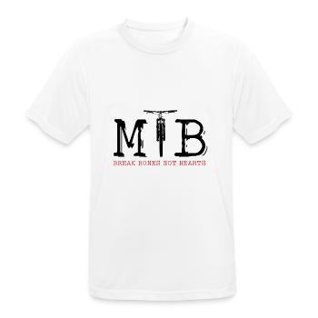 VTT VTT VÉLO DE DESCENTE SE CASSER LES OS PAS - T-shirt respirant Homme - blanc - Devant - AI Model Male 185 dark (185cm)