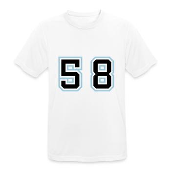 58 Symbole numérique - T-shirt respirant Homme - blanc - Devant - AI Model Male 185 dark (185cm)