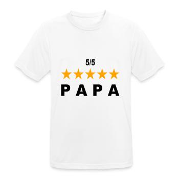 Dad Father Saying Gift Father's Day - Men's Breathable T-Shirt - white - Front - AI Model Male 185 dark (185cm)