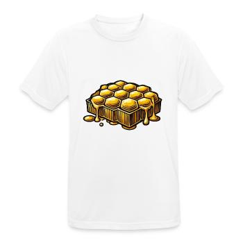 Honeycomb Honey - Men's Breathable T-Shirt - white - Front - AI Model Male 185 dark (185cm)