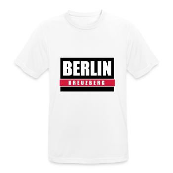 Berlin Kreuzberg Hauptstadt Berliner T-Shirts - Männer T-Shirt atmungsaktiv - Weiß - Vorne - AI Model Male 185 dark (185cm)