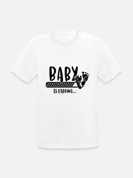 Baby is loading - Baby lädt-Schwangerschaft-Geburt - Männer T-Shirt atmungsaktiv - Weiß