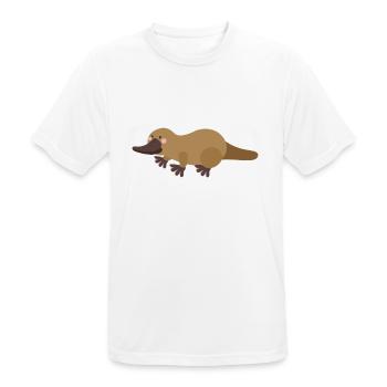 Schnabeltier - Männer T-Shirt atmungsaktiv - Weiß - Vorne - AI Model Male 185 dark (185cm)