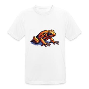 Pfeilgiftfrosch in cooler retro Pixelgrafik - Männer T-Shirt atmungsaktiv - Weiß - Vorne - AI Model Male 185 dark (185cm)