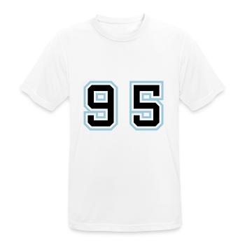 95 Symbole numérique - T-shirt respirant Homme - blanc - Devant - AI Model Male 185 dark (185cm)