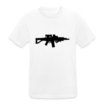 Sturmgewehr Gewehr - Männer T-Shirt atmungsaktiv - Weiß - Vorne - AI Model Male 185 dark (185cm)