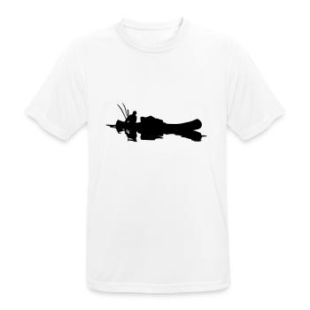 angler_im_kanu - Männer T-Shirt atmungsaktiv - Weiß - Vorne - AI Model Male 185 dark (185cm)
