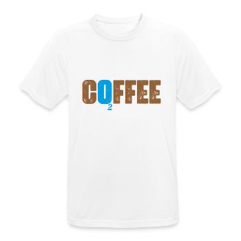 i like coffee with my oxygen, - T-shirt respirant Homme - blanc - Devant - AI Model Male 185 dark (185cm)
