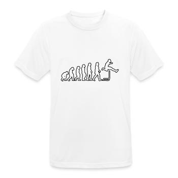 Hürdenlauf Geschenk Hürdenläufer Leichtathletik - Männer T-Shirt atmungsaktiv - Weiß - Vorne - AI Model Male 185 dark (185cm)