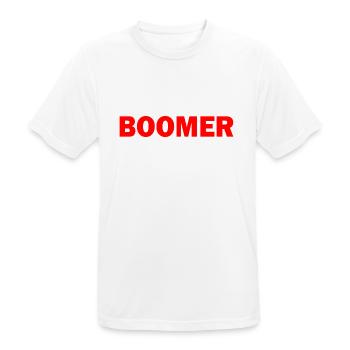 Boomer - Männer T-Shirt atmungsaktiv - Weiß - Vorne - AI Model Male 185 dark (185cm)