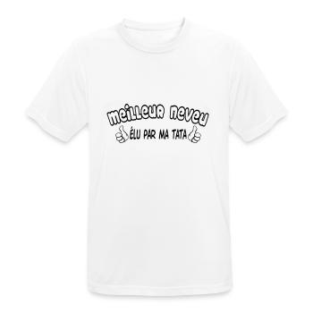 BESTER Neffe - Männer T-Shirt atmungsaktiv - Weiß - Vorne - AI Model Male 185 dark (185cm)
