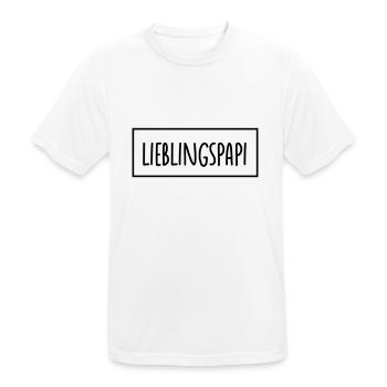 Papa Papi Vater Tochter Sohn Vatertag Männer Shirt - Männer T-Shirt atmungsaktiv - Weiß - Vorne - AI Model Male 185 dark (185cm)