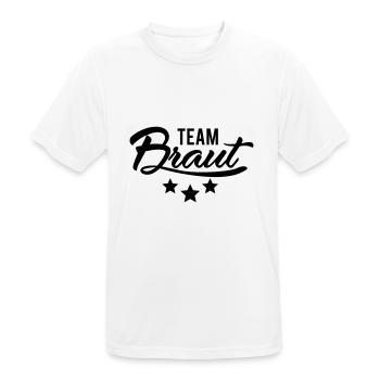 Team Braut - Männer T-Shirt atmungsaktiv - Weiß - Vorne - AI Model Male 185 dark (185cm)