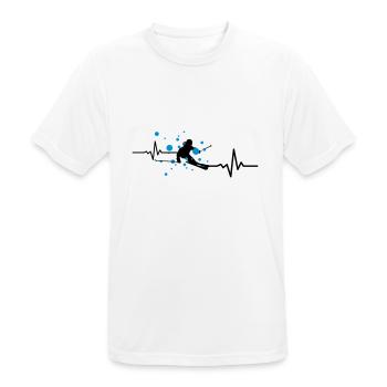 Winter - Skifahrer Puls - Männer T-Shirt atmungsaktiv - Weiß - Vorne - AI Model Male 185 dark (185cm)