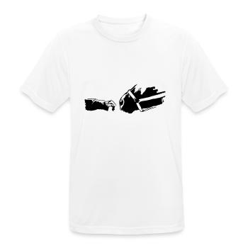 Hand Horse - Männer T-Shirt atmungsaktiv - Weiß - Vorne - AI Model Male 185 dark (185cm)