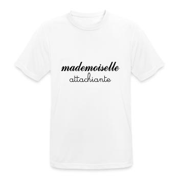 Mademoiselle Attachiante - T-shirt respirant Homme - blanc - Devant - AI Model Male 185 dark (185cm)