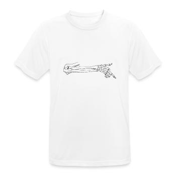 Skeleton hand - Men's Breathable T-Shirt - white - Front - AI Model Male 185 dark (185cm)