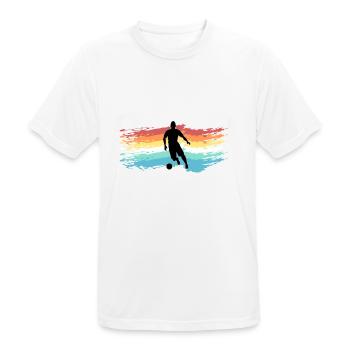 Fussball - Männer T-Shirt atmungsaktiv - Weiß - Vorne - AI Model Male 185 dark (185cm)