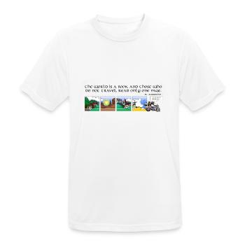 voyage ANGLAIS - T-shirt respirant Homme - blanc - Devant - AI Model Male 185 dark (185cm)
