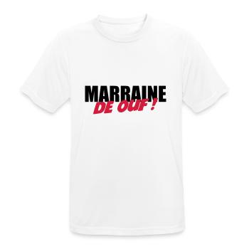 Marraine de ouf ! - T-shirt respirant Homme - blanc - Devant - AI Model Male 185 dark (185cm)