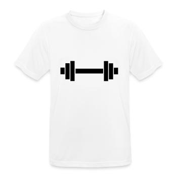 hantel - Männer T-Shirt atmungsaktiv - Weiß - Vorne - AI Model Male 185 dark (185cm)