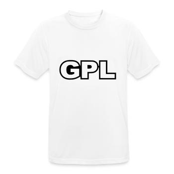 GPL - Men's Breathable T-Shirt - white - Front - AI Model Male 185 dark (185cm)