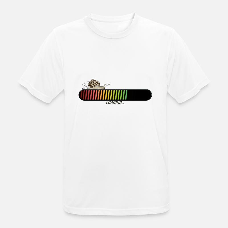 snail bar loading loading progress - Men's Breathable T-Shirt - white