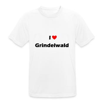I Love Grindelwald - Männer T-Shirt atmungsaktiv - Weiß - Vorne - AI Model Male 185 dark (185cm)