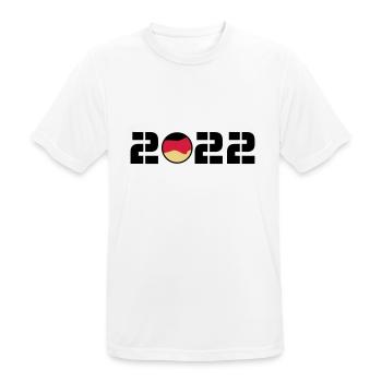 Germany 2022 Football Germany - Men's Breathable T-Shirt - white - Front - AI Model Male 185 dark (185cm)
