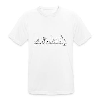 Au fil de l'eau de Loctudy à La Torche - T-shirt respirant Homme - blanc - Devant - AI Model Male 185 dark (185cm)