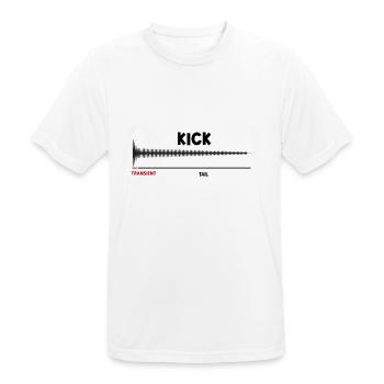 Synthesizer Kick Drum Synth DAW Transient Tail - Men's Breathable T-Shirt - white - Front - AI Model Male 185 dark (185cm)
