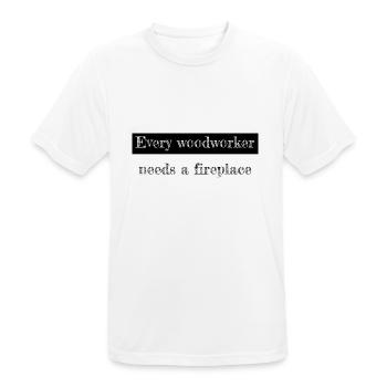 Funny Carpenter Carpenter Best Mason Birthday Geek - Men's Breathable T-Shirt - white - Front - AI Model Male 185 dark (185cm)