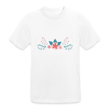 Flower Blume Pflanze - Männer T-Shirt atmungsaktiv - Weiß - Vorne - AI Model Male 185 dark (185cm)