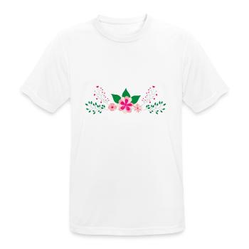 Flower Blume Pflanze - Männer T-Shirt atmungsaktiv - Weiß - Vorne - AI Model Male 185 dark (185cm)