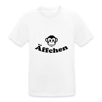 Äffchen - Männer T-Shirt atmungsaktiv - Weiß - Vorne - AI Model Male 185 dark (185cm)