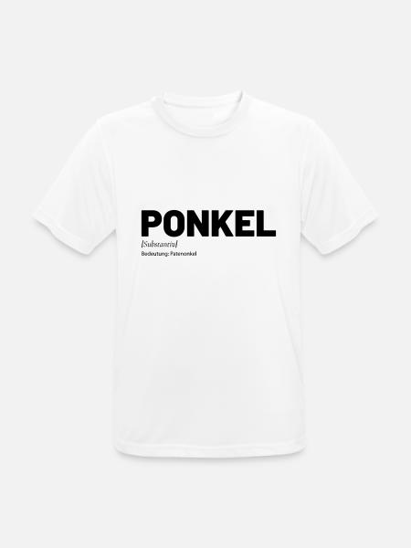 Ponkel Patenonkel Onkel - Männer T-Shirt atmungsaktiv - Weiß