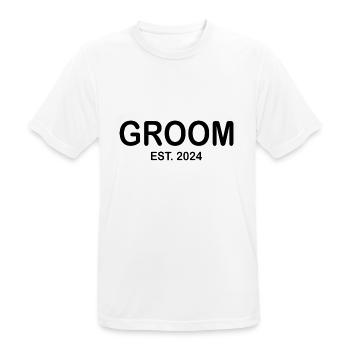 Bachelor Party Groom 2024 Groom - Men's Breathable T-Shirt - white - Front - AI Model Male 185 dark (185cm)