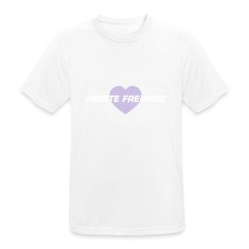 Freundschaft Beste Freunde Herz Liebe - Männer T-Shirt atmungsaktiv - Weiß - Vorne - AI Model Male 185 dark (185cm)