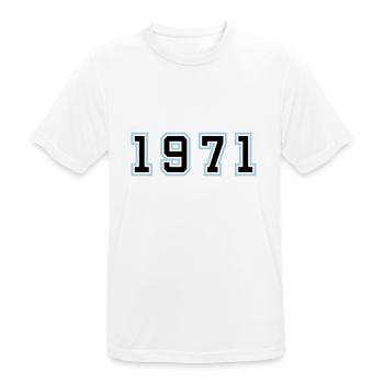 1971 Year Birthday - Men's Breathable T-Shirt - white - Front - AI Model Male 185 dark (185cm)