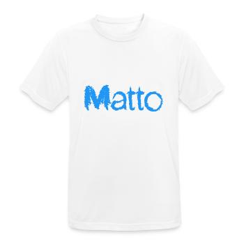 Matto blue text great name - Men's Breathable T-Shirt - white - Front - AI Model Male 185 dark (185cm)