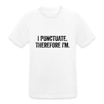Sarcasme pour les fans de grammaire - T-shirt respirant Homme - blanc - Devant - AI Model Male 185 dark (185cm)